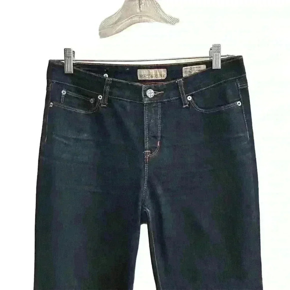 Peace of Cloth Women's Straight Jeans Size 6 Dark Blue Mid Rise - Picture 2 of 15